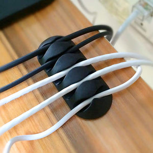 Cable Clips - Cord Organizer - Cable Management - Wire Holder System - Adhesive Cord Hooks Desk Accessories 10 PCS