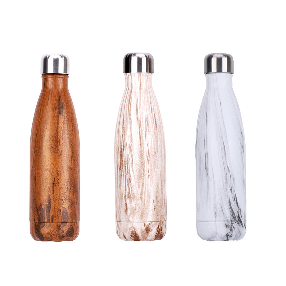 Wood Grain Cola-Shape Vacuum Bottle