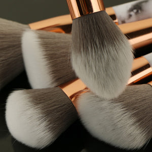 Marble Print Beauty Brush (11 Pcs)