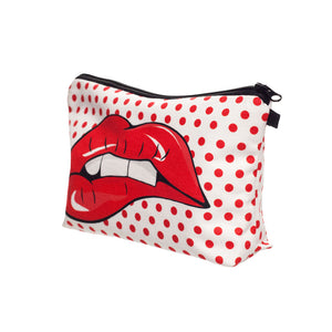 Red Lip Cosmetic Bags