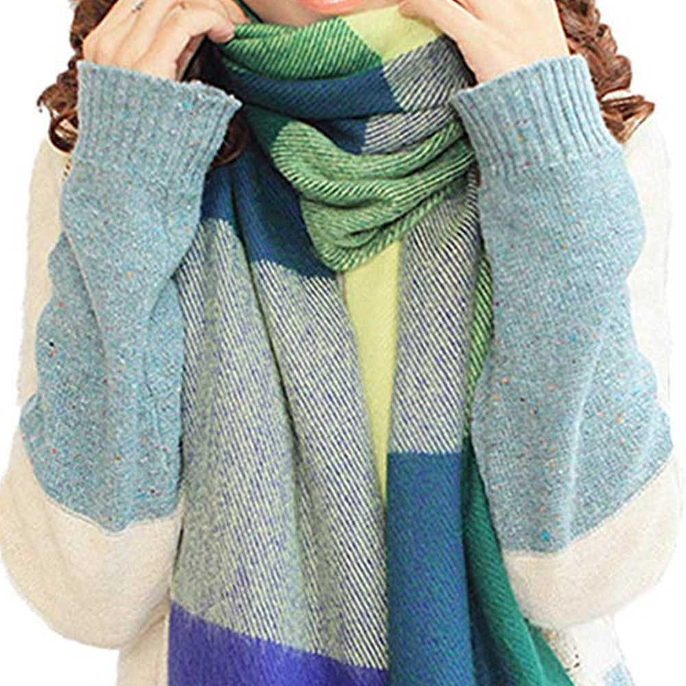 Long Shawl Big Grid Winter Warm Lattice Large Scarf