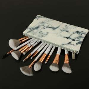 Marble Print Beauty Brush (11 Pcs)