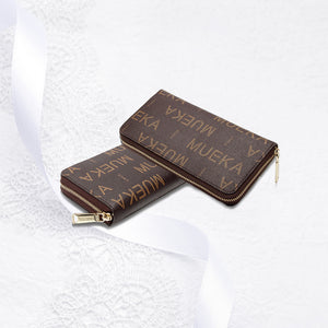 Women Leather Wallet Zip