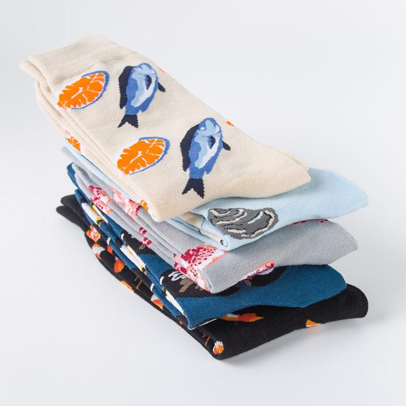 Men/ Women Funky Casual Long Dress Crew Socks (3 Pcs)