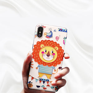 3D Basso-Relievo Animal Soft TPU Cases for iPhone X/11/Pro/Max/6/7/8 Plus