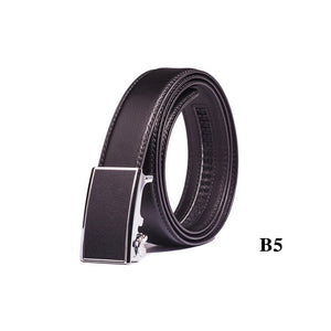 Men's Real Leather Ratchet Dress Belt with Automatic Buckle,Elegant Gift Box