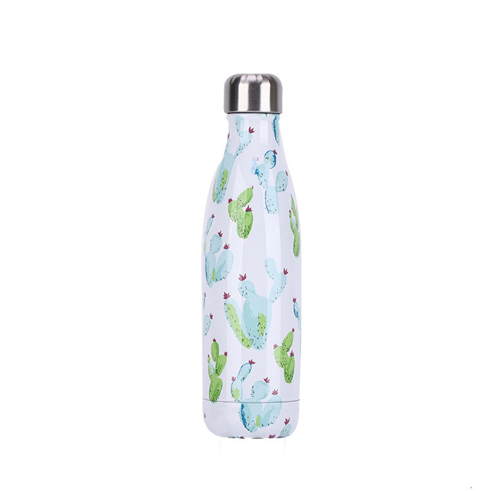 Floral Cola-Shape Vacuum Bottle