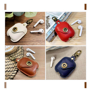 Leather Case for AirPods 2 & 1 with Keychain