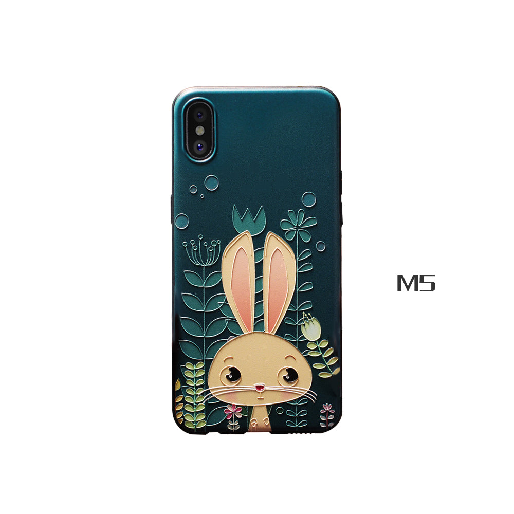 3D Basso-Relievo Animal Soft TPU Cases for iPhone X/11/Pro/Max/6/7/8 Plus