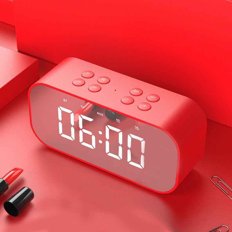 Mirror LED Display Time Clock Speaker