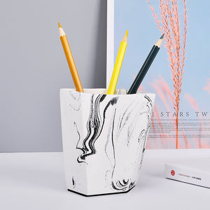 Geometric Cement Pen Holder